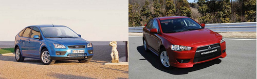 Атака на короля (Mitsubishi Lancer X & Ford Focus)