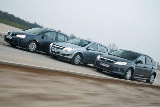  Ford Focus, Opel Astra  VW Golf