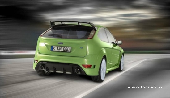 Ярко-зеленый Ford Focus RS