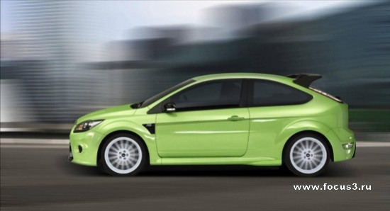 Ярко-зеленый Ford Focus RS