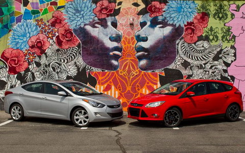 Hyundai Elantra 2011 vs Ford Focus 2012