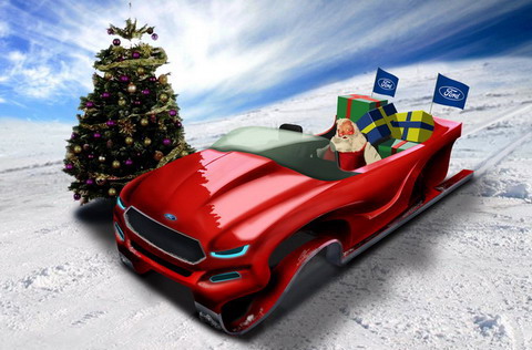 Ford разработал сани для Санта-Клауса