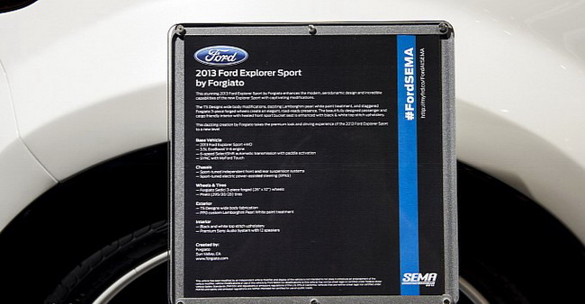 SEMA 2012: Ford Explorer Sport  Forgiato 