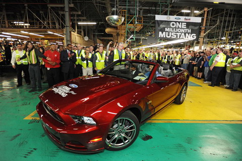 На заводе Флэт-Рок выпущен одномиллионный Ford Mustang