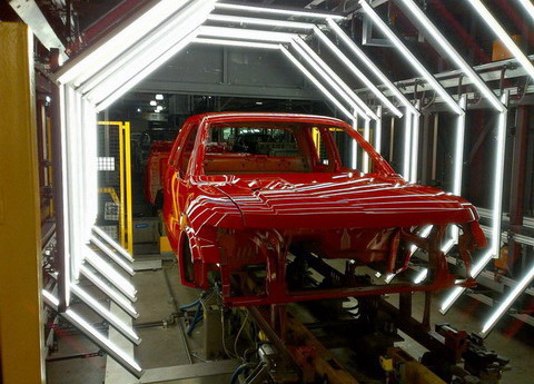 3D технологии Ford по обнаружению грязи во время покраски